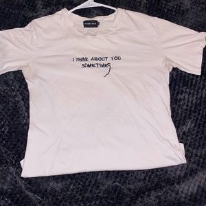 White Logo T-Shirt w/ Chains